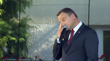 Łzy prezydenta. Andrzej Duda wzruszył się wspominając funkcjonariusza BOR, który zginął z Marią Kaczyńską