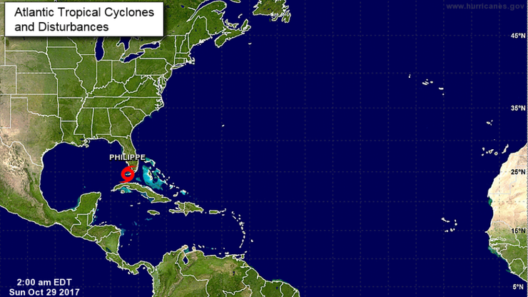 Tropikalny sztorm Phillipe zbliża się do Florydy