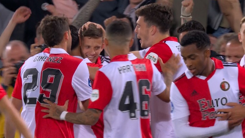 Eredivisie: Pierwszy gol Sebastiana Szymańskiego. Wysoka wygrana Feyenoordu Rotterdam