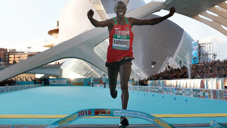 MŚ w półmaratonie: Triumfy Kenijczyka Kamworora i Etiopki Kebede