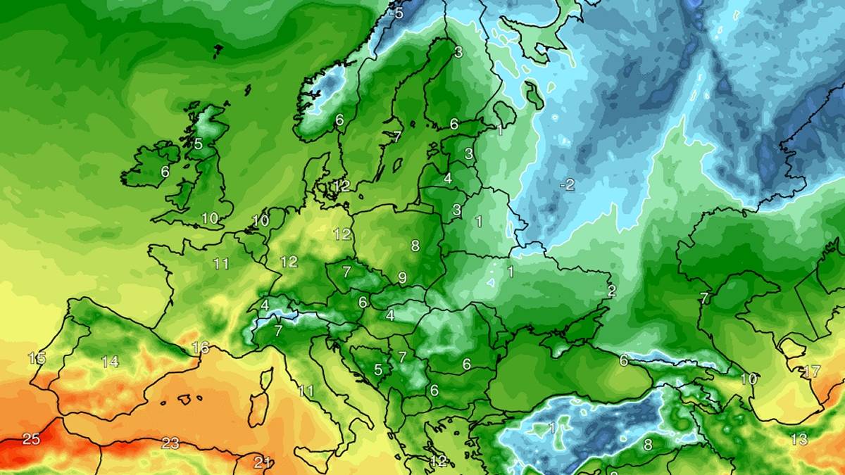 Jakie będą temperatury w grudniu? Fot. climatereanalyzer.org