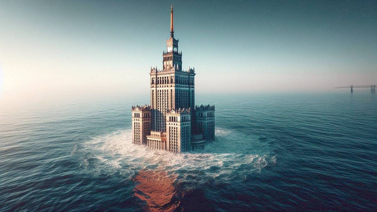 W piątym roku trwania ulewy w oceanie zalana zostanie Warszawa. Fot. Microsoft.