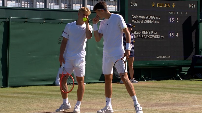 Wimbledon: Mensik/Pieczkowski - Wong/Zhang. Polak w półfinale debla