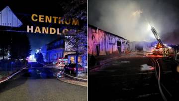 Potężny pożar we Włocławku. Hala w ogniu, w akcji dron i ponad 70 strażaków