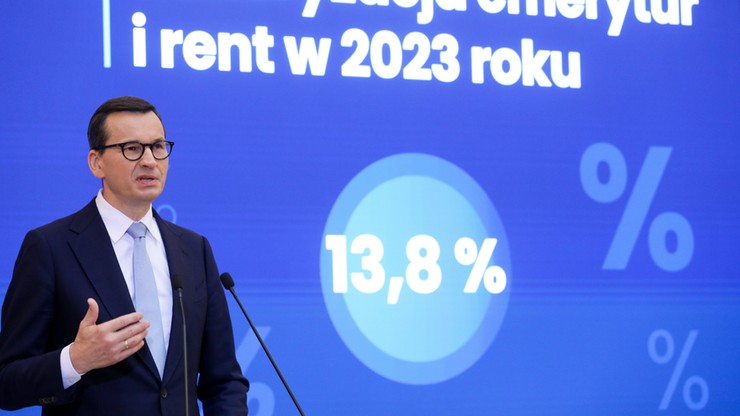 Premier Mateusz Morawiecki zapowiedział, że będzie waloryzacja emerytur i rent