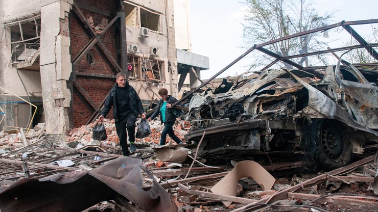 Ukraina. Pięć osób zginęło, 20 jest rannych po ostrzale centrum Charkowa