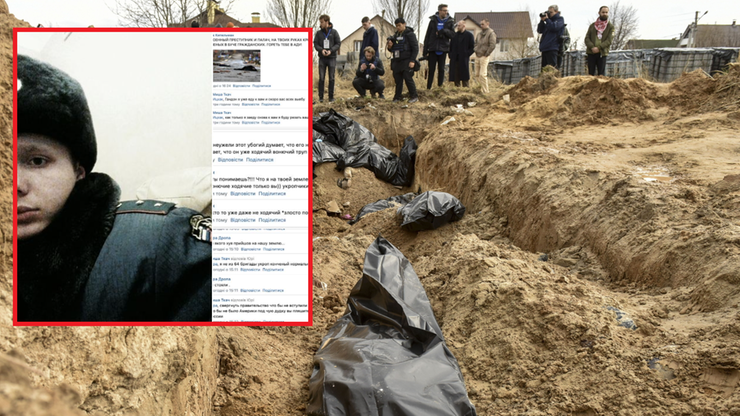 Wojna w Ukrainie. Internauci znaleźli w sieci żołnierza z Buczy. Grozi, że wróci, by dalej mordować
