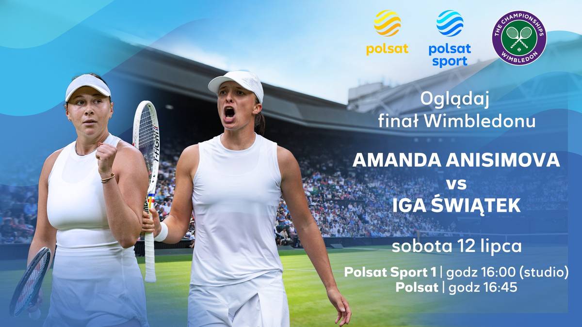 Polsat i kanały Polsat Sport pokażą finał Wimbledonu: Iga Świątek - Amanda Anisimova