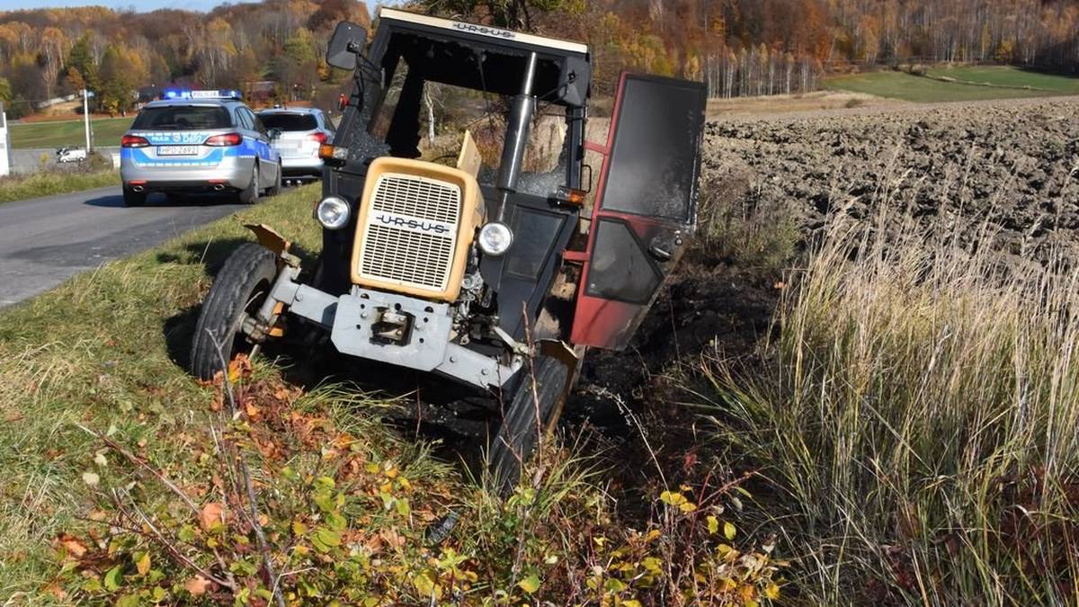 Nie chciał wracać pieszo z dyskoteki. Ukradł ciągnik, a potem go podpalił