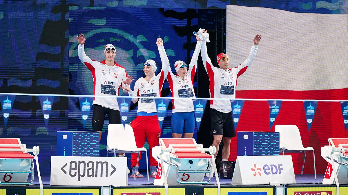Polska sztafeta mieszana 4x100 m stylem zmiennym ósma na ME w Paryżu