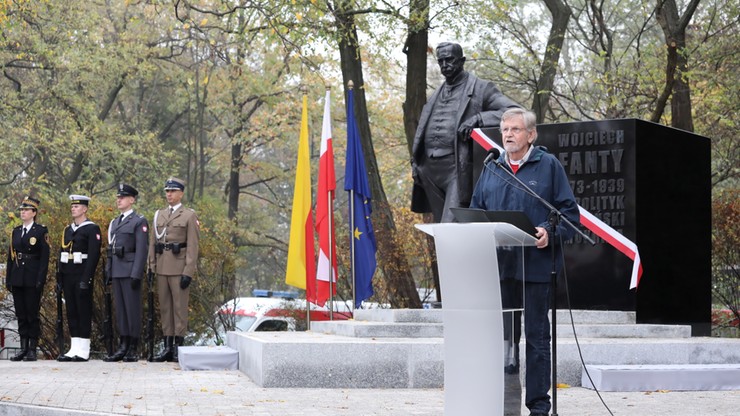 Warszawa: odsłonięto pomnik Wojciecha Korfantego. Uroczystości z udziałem prezydenta