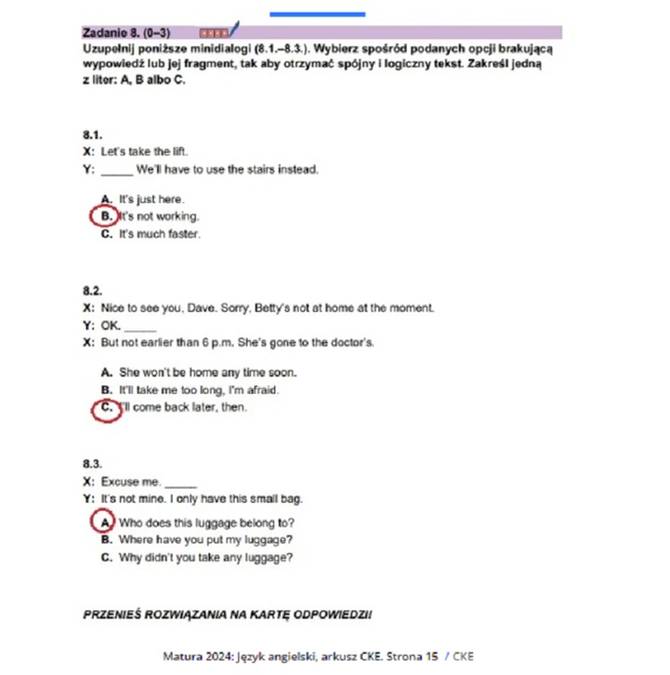 Matura z języka angielskiego. Rozwiązania