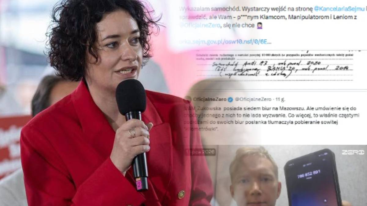 "Gardzę wami". Żukowska reaguje na materiał o jej biurach poselskich