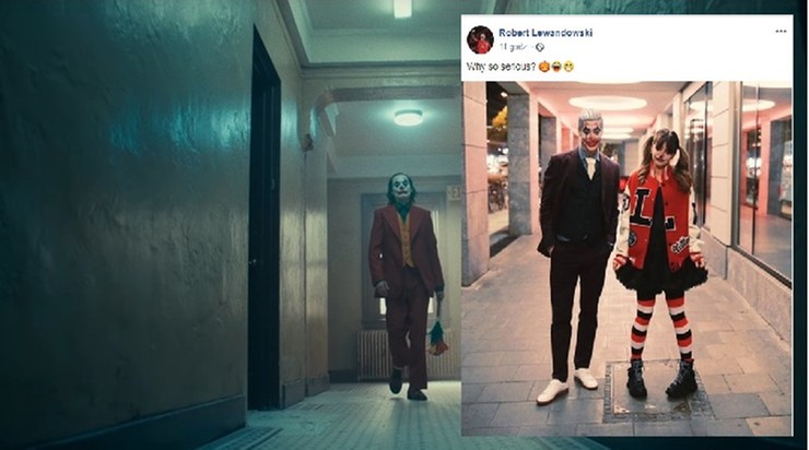 Lewandowski przebrany za Jokera na Halloween. Internet zawrzał, posypały się komentarze