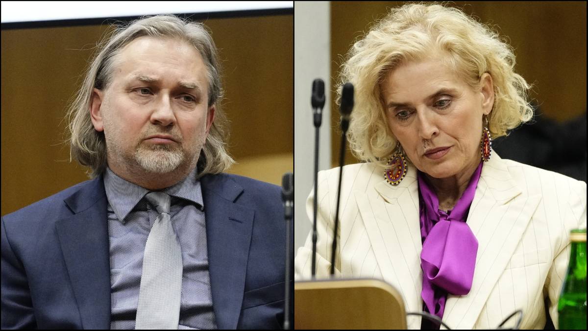 Dwie fotografie przedstawiające osoby. Po lewej mężczyzna z jasnymi włosami i brodą, ubrany w garnitur i krawat. Po prawej kobieta z blond włosami, ubrana w białą marynarkę i fioletową apaszkę.