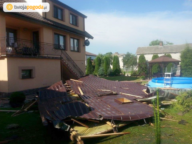 Szkody po nawałnicach na Lubelszczyźnie. Fot. Info Meteo Lu Biała Podlaska.