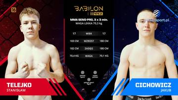 Stanisław Telejko i Jakub Cichowicz przed walką MMA.