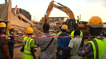Zawalił się wielopiętrowy budynek w Nigerii. Są ofiary i ranni