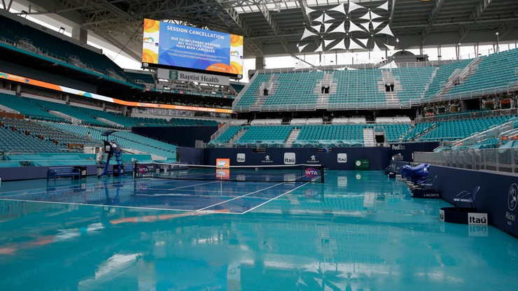 ATP/WTA Miami: Deszcz uniemożliwił grę we wtorek