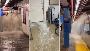 02.09.2021 05:58 Nowy Jork znów pod wodą. Gejzery w metrze, jeziora na ulicach, tsunami w domach. Szokujące nagrania