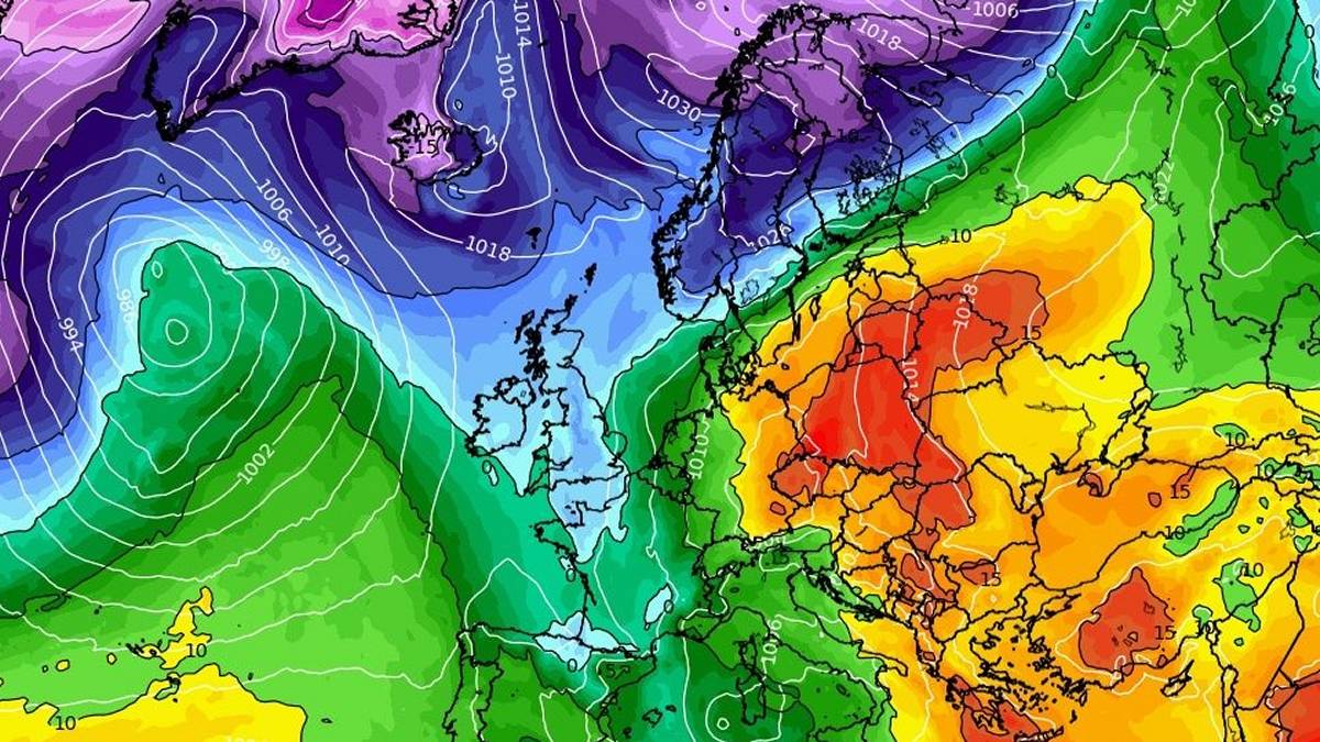 Jaka pogoda 1 listopada? Fot. Wxcharts.com