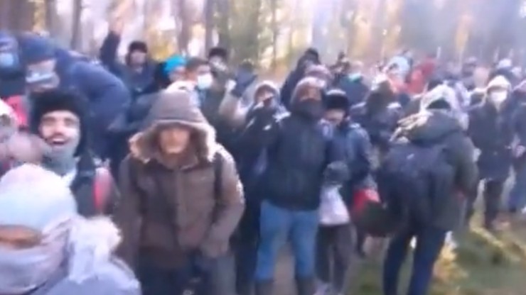 Straż Graniczna opublikowała film z siłowego forsowania granicy z Białorusi do Polski