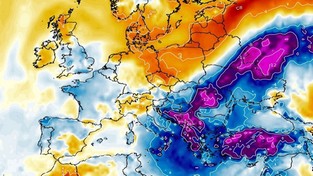 25.01.2022 05:56 Ta mapka wyjaśnia, skąd się wzięły śnieżyce i mrozy w Grecji i Turcji, gdy w Polsce zima jest w odwrocie