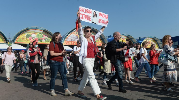 Białoruś: zatrzymania dziennikarzy w czasie protestu [WIDEO]