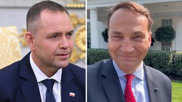 "Proszę poprawić zbroję". Nawrocki apeluje do Sikorskiego