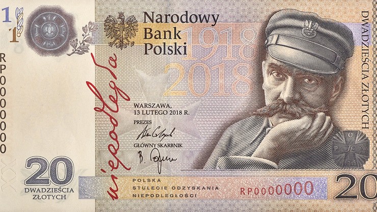 NBP wypuścił kolekcjonerski banknot 20-złotowy z Piłsudskim. Na stulecie odzyskania niepodległości