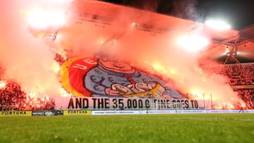 Świnia wyciągająca kary dla Legii. Odpowiedź kibiców na decyzję UEFA