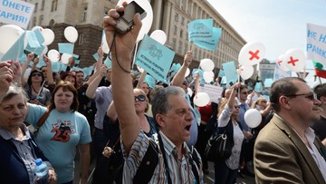 Tysiące lekarzy protestują pod siedzibą rządu w Bułgarii