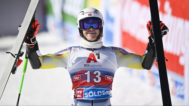 Alpejski PŚ: Lucas Braathen wygrał slalom gigant w Soelden