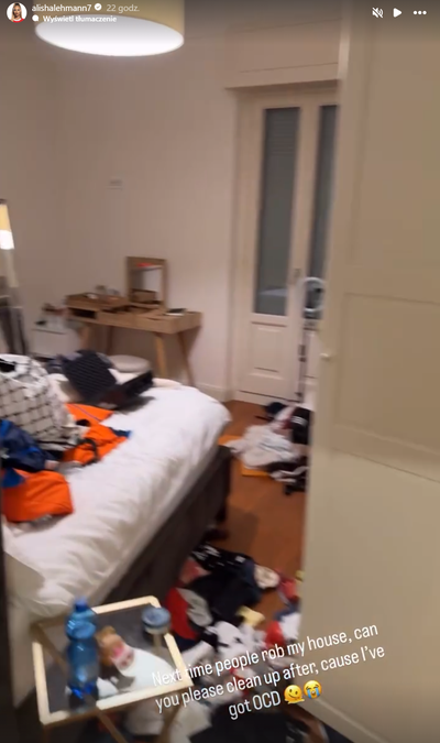 Dom Alishy Lehmann został okradziony, piłkarka pokazała zniszczenia