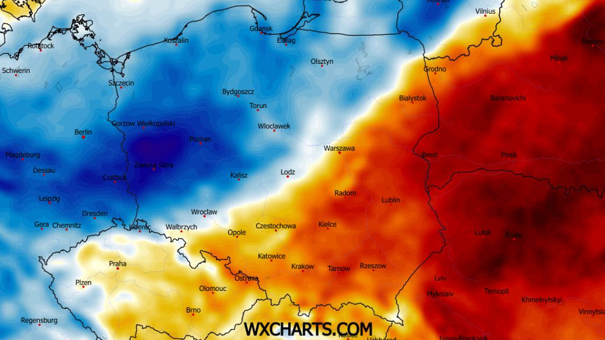 W czwartek różnica między najchłodniejszymi a najcieplejszymi rejonami Polski może sięgnąć 15 stopni