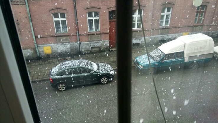 Zima wróciła do Gliwic (woj. śląskie). Rano spadł tam śnieg