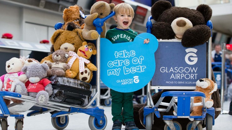 "Misioport" na lotnisku w Glasgow. Zgubione pluszaki czekają na swoich właścicieli