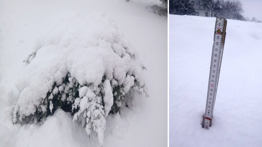 Śnieg w Sędziszowej w woj. małopolskim. Fot. Paulina / TwojaPogoda.pl