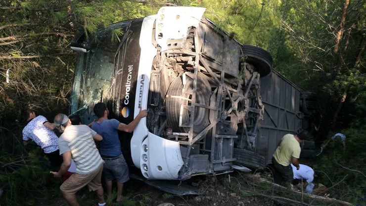 Wypadek autokaru z polskimi turystami w Turcji. Dwie osoby nadal w szpitalu