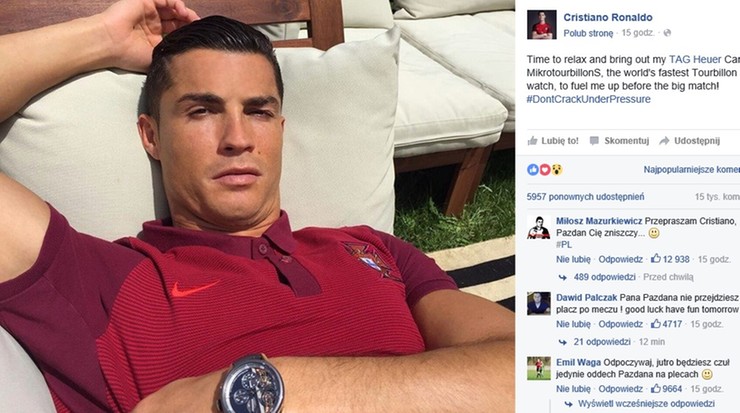 Polscy internauci "zaatakowali" tablicę Ronaldo. Tysiące komentarzy i lajków