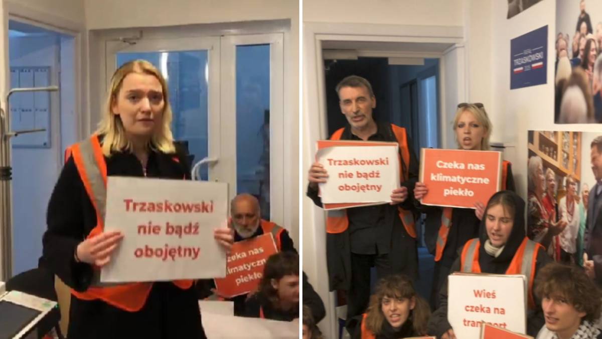 Ostatnie Pokolenie w siedzibie sztabu Trzaskowskiego. Kilkanaście osób wdarło się do środka