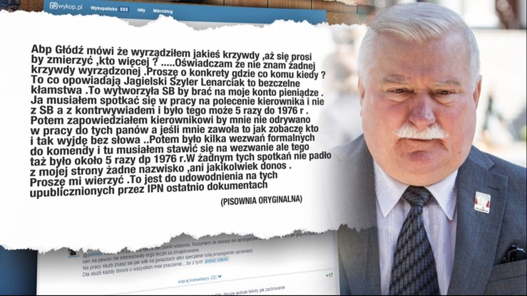 Wałęsa odpowiada arcybiskupowi: nikomu nie wyrządziłem krzywdy