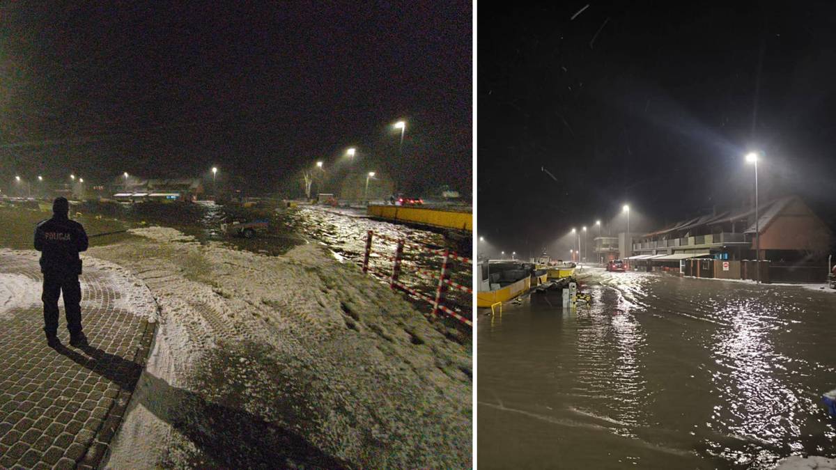 Cofka na Zalewie Wiślanym, woda zalała Frombork. Policja apeluje do mieszkańców