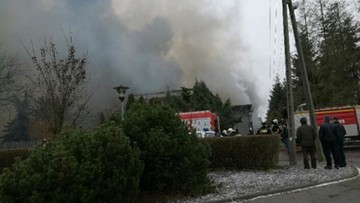 Pożar hali zakładów mięsnych koło Drobina