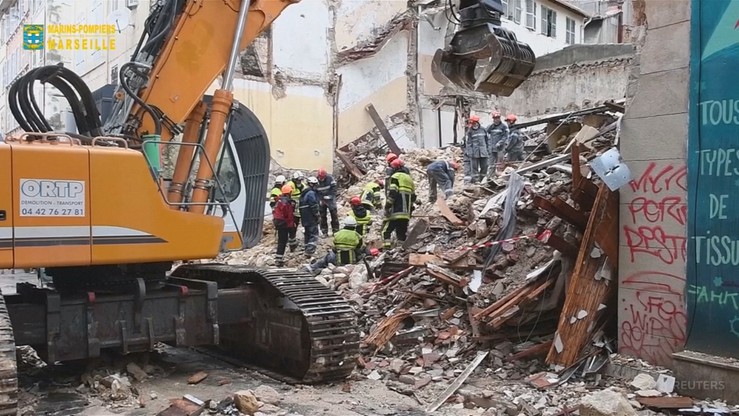Spod zawalonych budynków w Marsylii wydobyto piątą ofiarę katastrofy