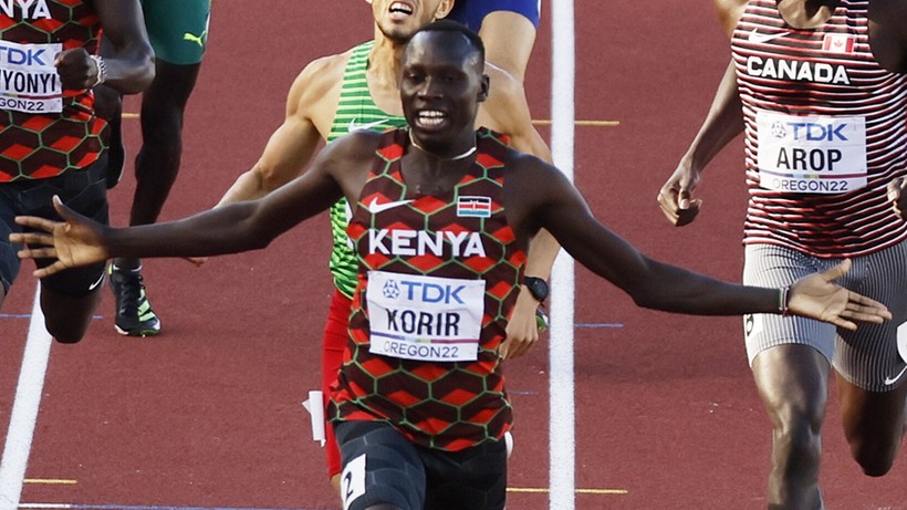 MŚ Eugene 2022: Emmanuel Korir najlepszy w biegu na 800 m