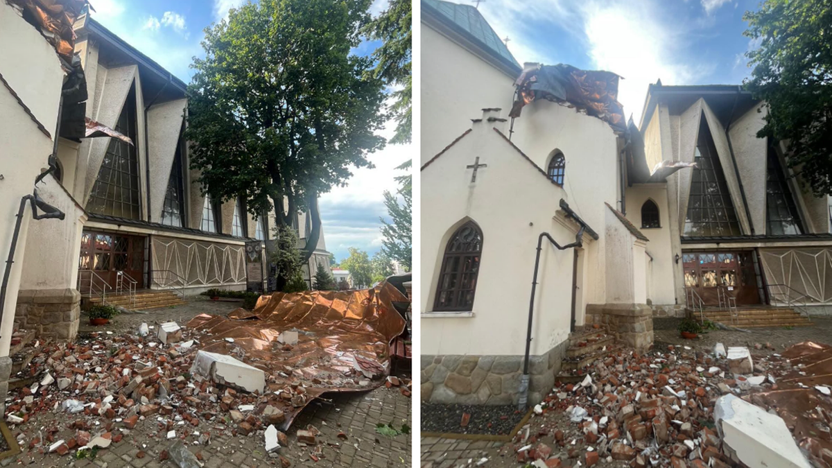 Nawałnica uszkodziła kościół w czasie mszy. Ewakuowano ponad 500 osób