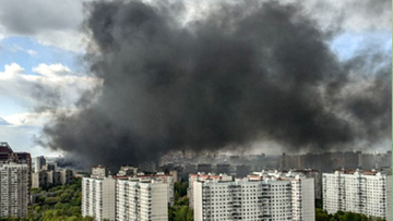 Pożar w Moskwie. Nad stolicą Rosji unosi się gęsty dym 