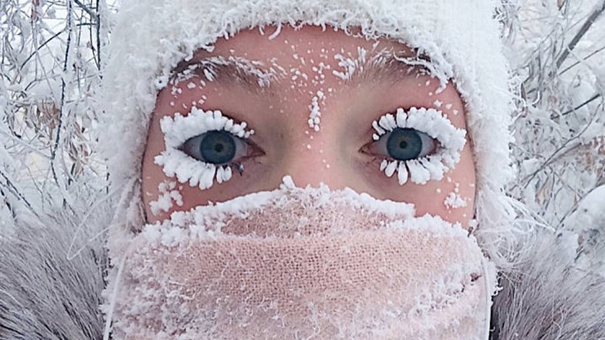 Zima na Syberii daje się we znaki mieszkańcom. Fot. Instagram / @anastasiagav.