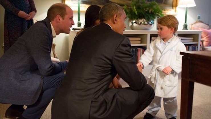 Książę George przyjął Obamę w piżamie. Spotkanie na szczycie, którym żyje świat